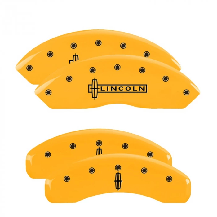 MGP® - Yellow Caliper Covers with Lincoln/Star logo Engraving