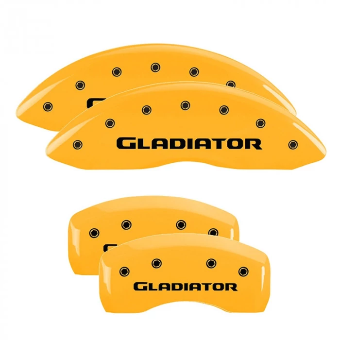 MGP® - Yellow Caliper Covers with Gladiator Engraving