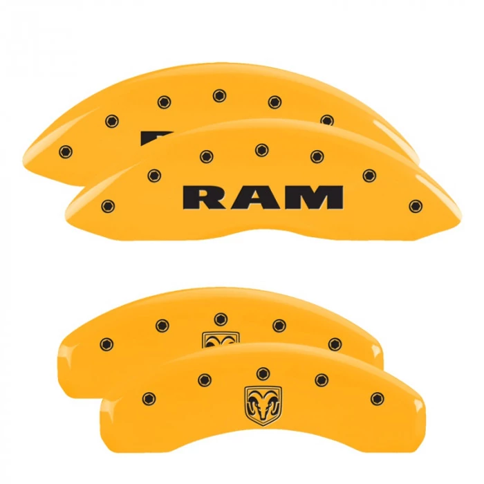 MGP® - Yellow Caliper Covers with RAMHEAD Engraving for Models with Standard Rear Caliper