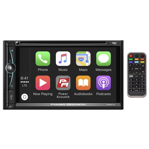 Power Acoustik® - 7" Double Din DVD Touchscreen Headunit