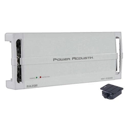 Power Acoustik® - 2300W Marine Conformal Coated Razor Series Small Monoblock Class-D Amplifier