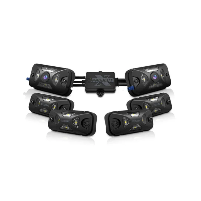 Project X® - App Controlled RGB with 4K UHD Cameras (1 Hub + 4 Rock Light + 2 Rock Light)