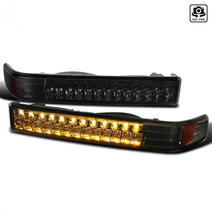 Spec-D - Black/Amber LED Turn Signal/Parking Lights