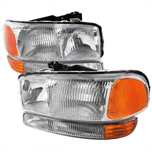 Spec-D - Chrome Euro Headlights with Turn Signal/Parking Lights