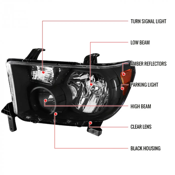 Spec-D - Black Euro Headlights