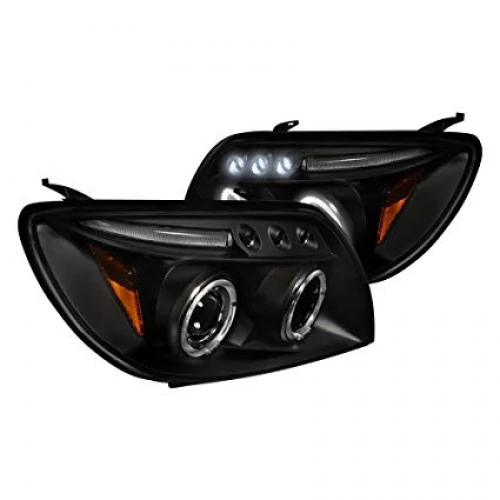 Spec-D - Black Dual Halo Projector Headlights with Parking LEDs