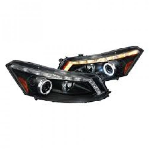 Spec-D - Black Halo Projector Headlights with Switchback LED DRL