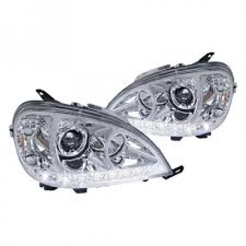 Spec-D - Chrome Projector Headlights with LED DRL