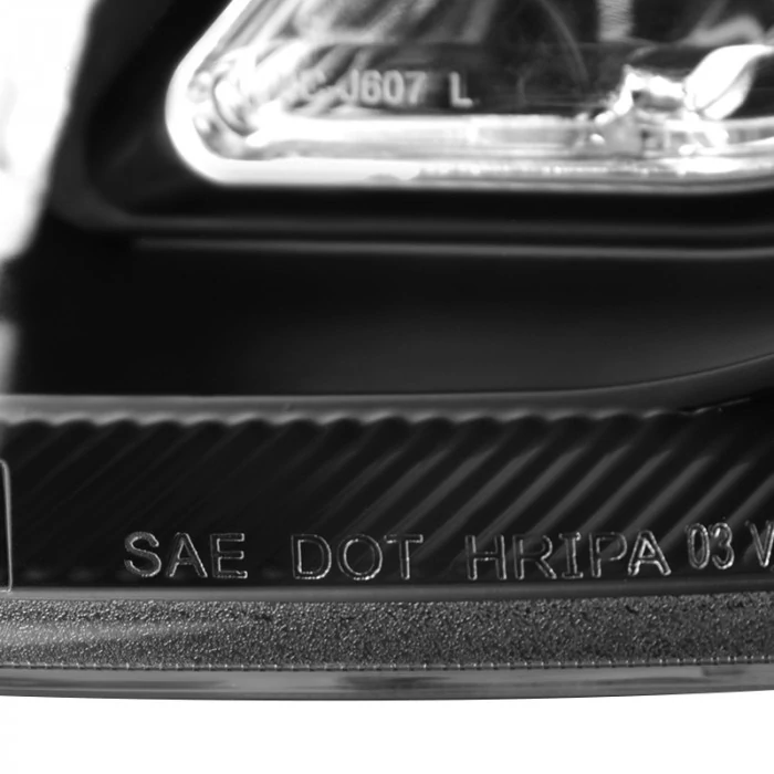 Spec-D - Matte Black LED DRL Bar Projector Headlights