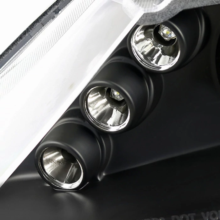 Spec-D - Black Dual Halo Projector Headlights with Parking LEDs