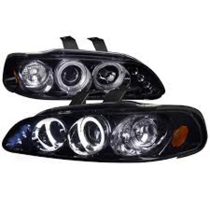 Spec-D - Chrome/Smoke Dual Halo Projector Headlights with Parking LEDs