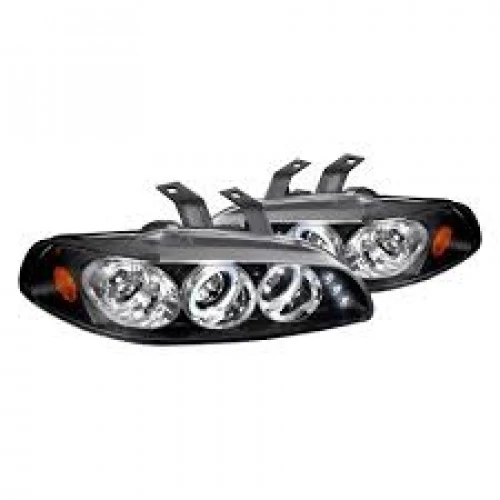 Spec-D - Black Dual Halo Projector Headlights with Parking LEDs