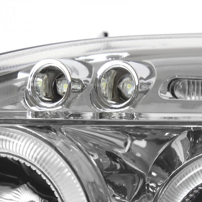 Spec-D - Chrome Dual Halo Projector Headlights with Parking LEDs