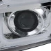 Spec-D - Chrome LED DRL Bar Projector Headlights