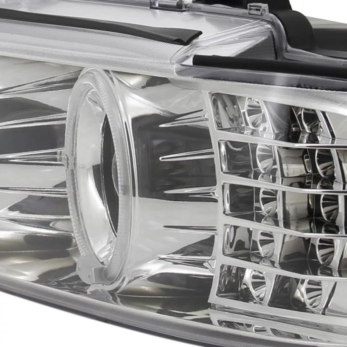 Spec-D - Chrome Dual Halo Projector Headlights with LED Turn Signal