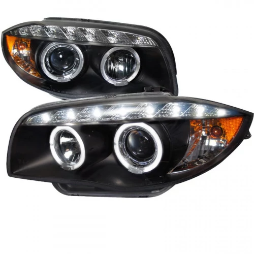 Spec-D - Black Dual Halo Projector Headlights with LED DRL