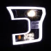 Spec-D - Black/Smoke LED DRL Bar Projector Headlights