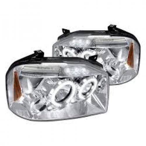 Spec-D - Chrome Dual Halo Projector Headlights with Parking LEDs