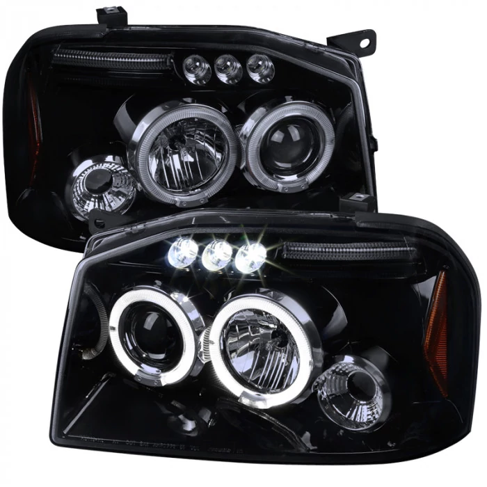 Spec-D - Chrome/Smoke Dual Halo Projector Headlights with Parking LEDs