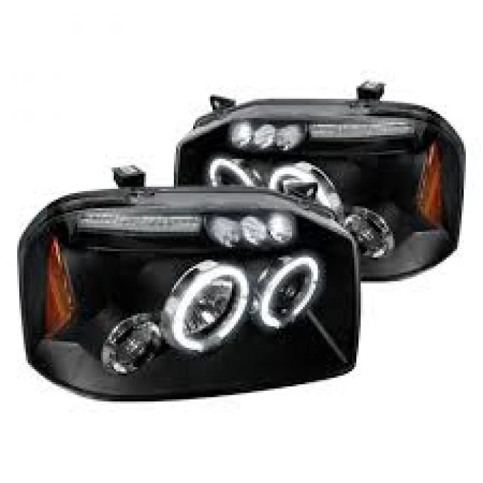 Spec-D - Black Dual Halo Projector Headlights with Parking LEDs