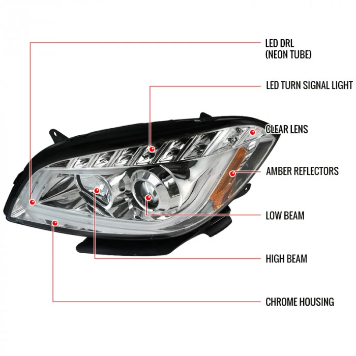 Spec-D - Chrome Projector Headlights