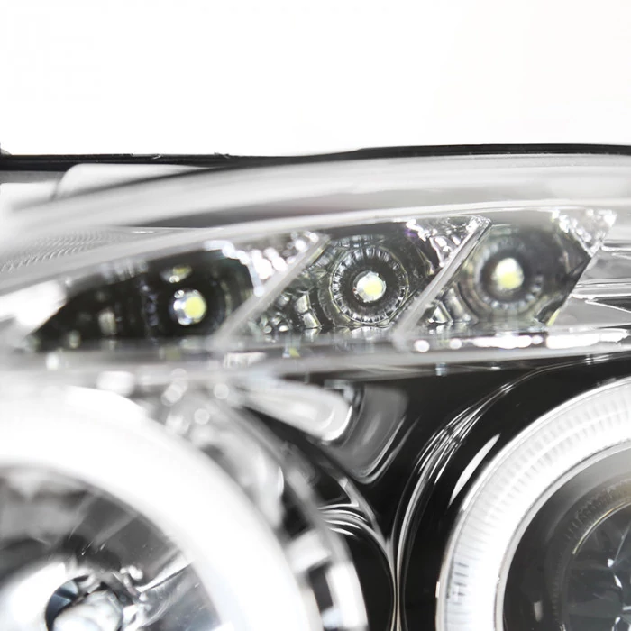 Spec-D - Chrome Dual Halo Projector Headlights with Parking LEDs