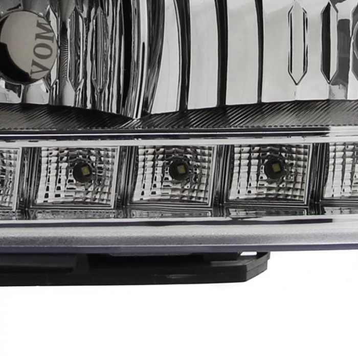 Spec-D - Chrome Dual Halo Projector Headlights with LED DRL