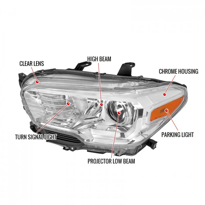 Spec-D - Chrome Projector Headlights