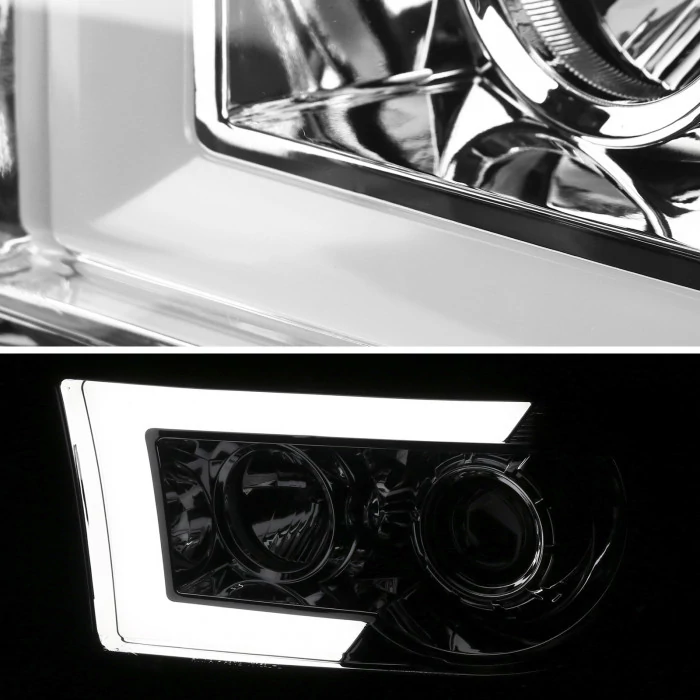 Spec-D - Chrome/Amber Projector Headlights