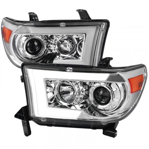 Spec-D - Chrome/Amber Projector Headlights