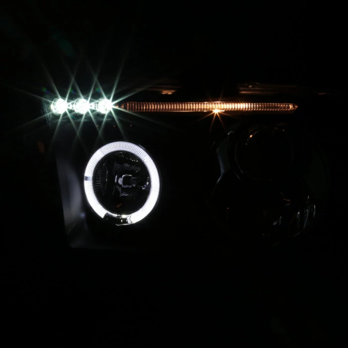 Spec-D - Black Halo Projector Headlights with Parking LEDs