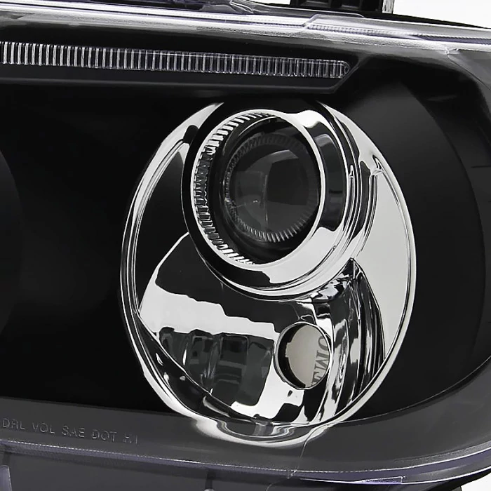 Spec-D - Black Halo Projector Headlights with Parking LEDs