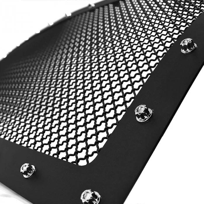 Spec-D - 1-Pc Rivet Style Black Mesh Main Grille