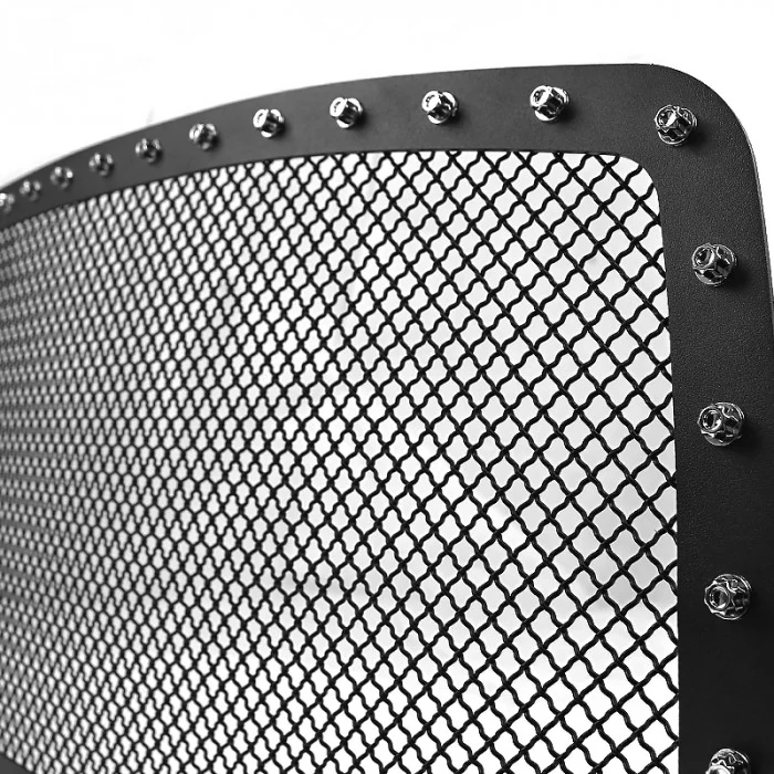 Spec-D - 1-Pc Rivet Style Black Mesh Main Grille