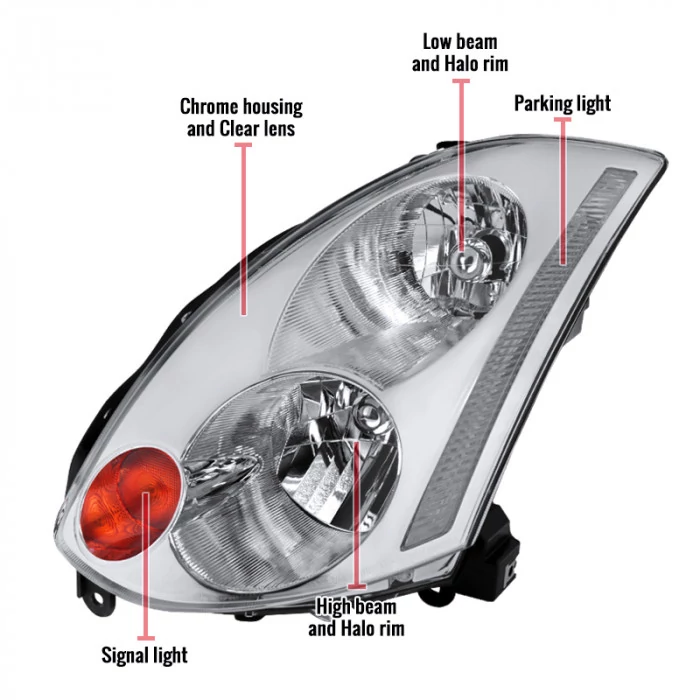 Spec-D - Chrome Factory Style Headlights