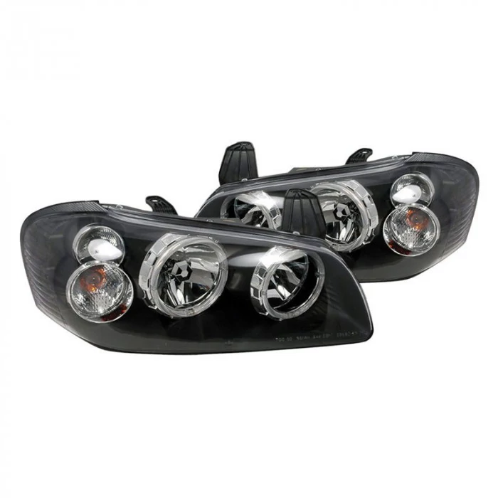 Spec-D - Black LED Dual Halo Euro Headlights