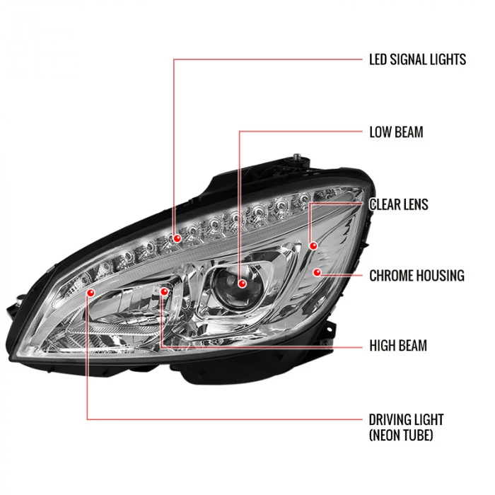 Spec-D - Chrome Projector Headlights