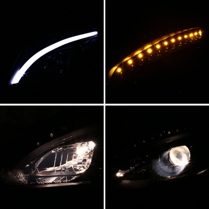 Spec-D - Glossy Black/Smoke Projector Headlights
