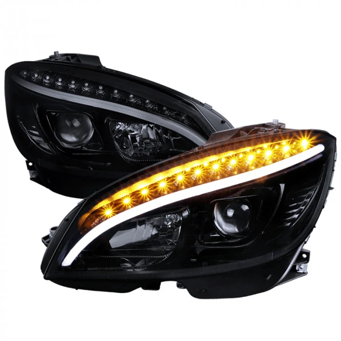 Spec-D - Glossy Black/Smoke Projector Headlights