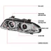 Spec-D - Chrome LED Dual Halo Projector Headlights