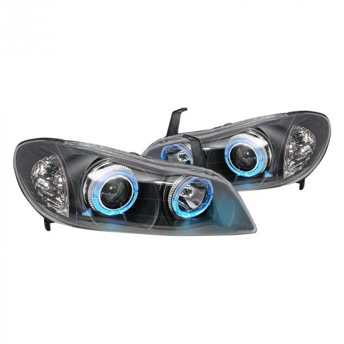 Spec-D - Black LED Halo Projector Headlights