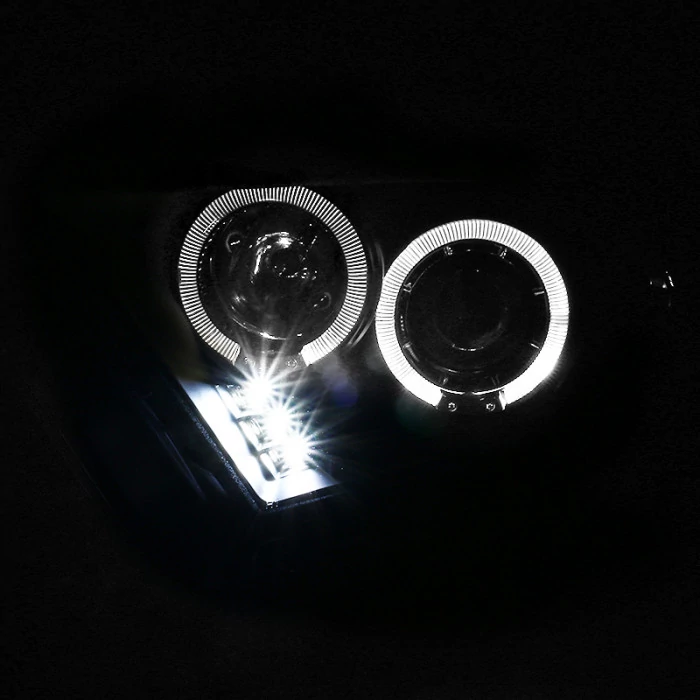 Spec-D - Black Dual Halo Projector Headlights with Parking LEDs