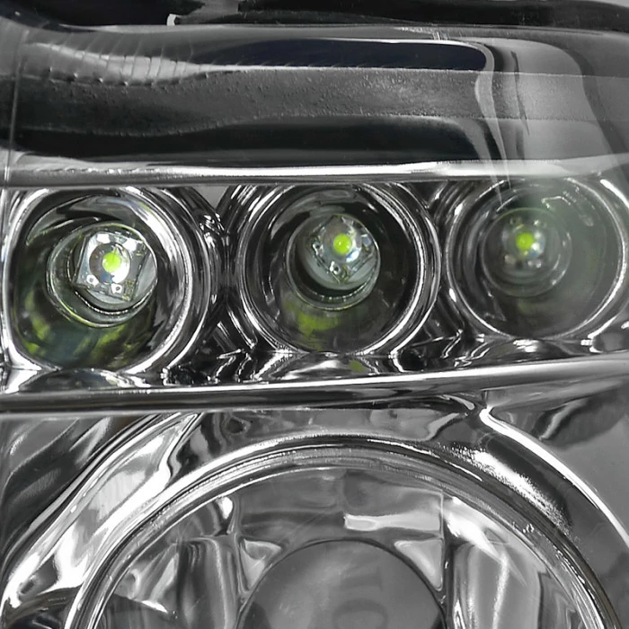 Spec-D - Chrome Halo Projector Headlights with Parking LEDs