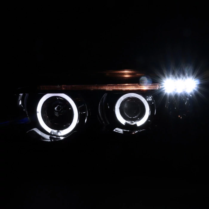 Spec-D - Black/Smoke Halo Projector Headlights with Parking LEDs