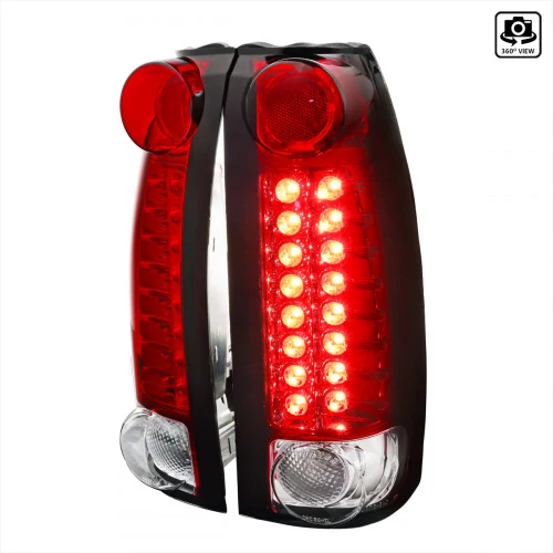 Spec-D - Chrome/Red LED Tail Lights