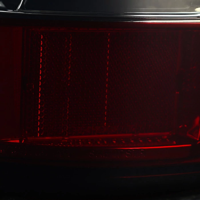 Spec-D - Chrome/Red Smoke Fiber Optic LED Tail Lights