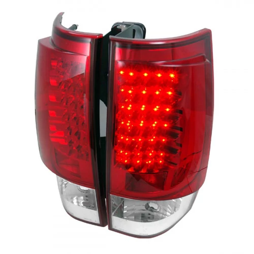 Spec-D - Chrome/Red LED Tail Lights