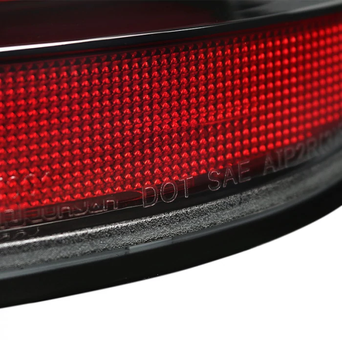 Spec-D - Gloss Black Fiber Optic LED Tail Lights