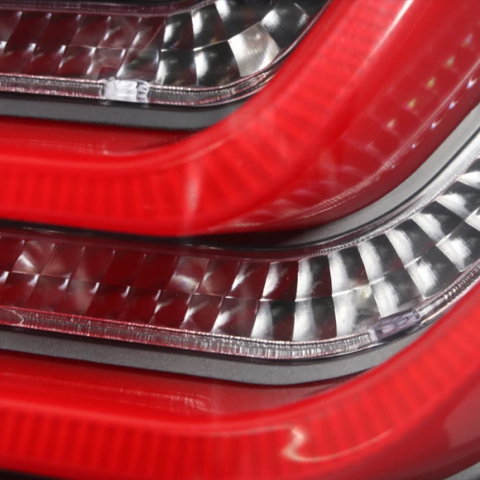 Spec-D - Black/Clear Fiber Optic LED Tail Lights