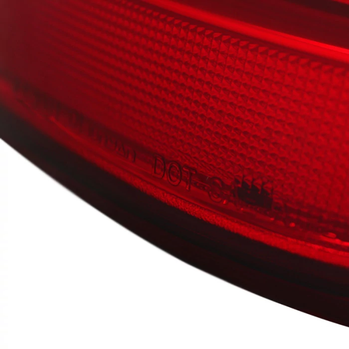 Spec-D - Chrome/Red Fiber Optic LED Tail Lights